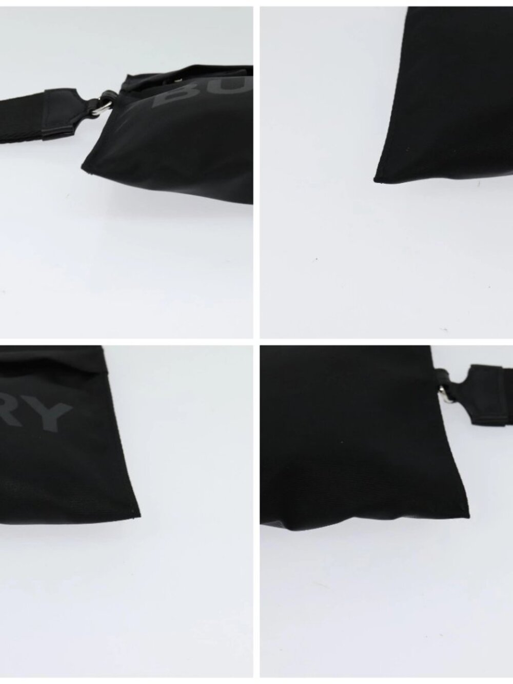 BURBERRY Pouch Nylon Black Silver - Picture 15 of 16